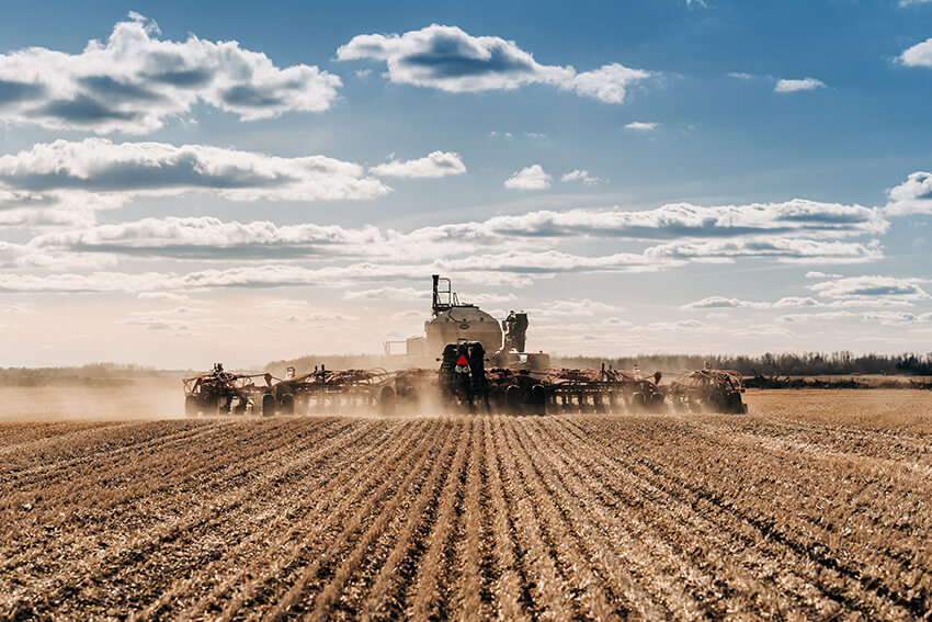 Seeder in Field
